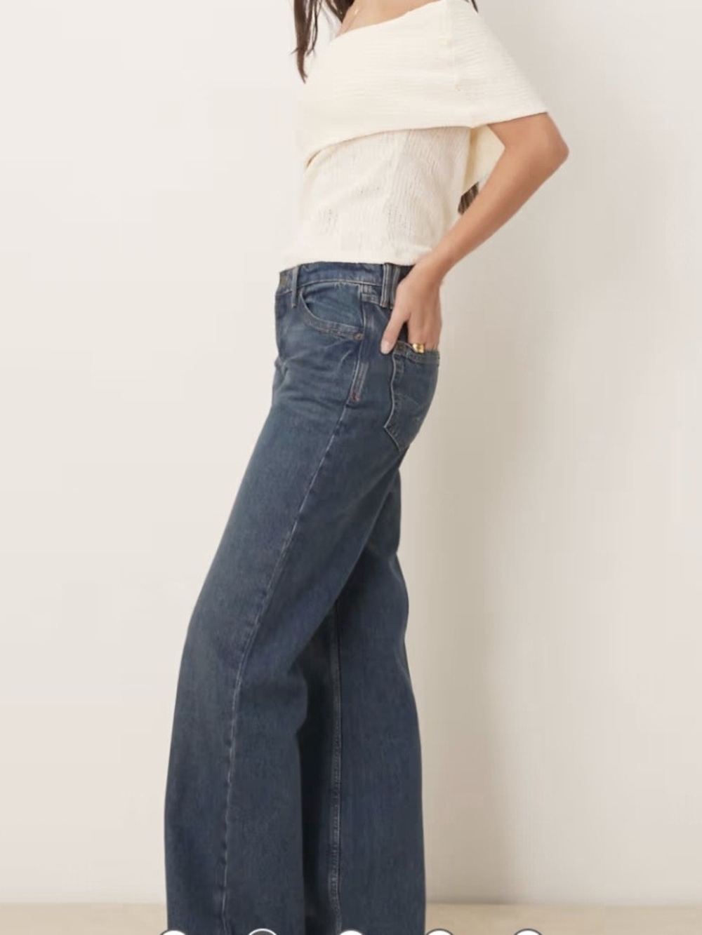 We The Free Wide-Leg Jeans in Dark Blue